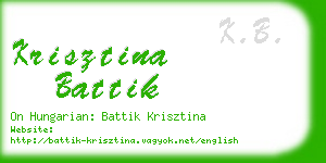 krisztina battik business card